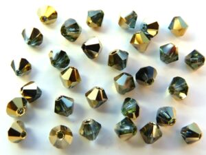 04-MC-60010-26441 Bicone Aquamarine Brass 4 mm. 50 Pc.-0
