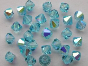 04-MC-60010-28701 Bicone, Aquamarine AB, 4 mm 50 Pc.-0
