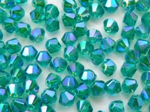 04-MC-60220-28701X2 Bicones, Blue Zircon 2XAB 4 mm. 50 Pc.-0