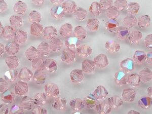 04-MC-70210-28701 Light Rose AB Bicones 4 mm