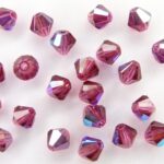 04-MC-70350-28701 Bicones Fuchsia met AB 4 mm. 50 Pc-0