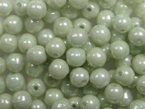 04-R-02010-14457 Alabaster Light Green (Mint) Luster round 4 mm. 100 pc. - Afbeelding 1