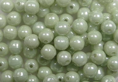 04-R-02010-14457 Round 4 mm Alabaster Light Green (Mint) Luster