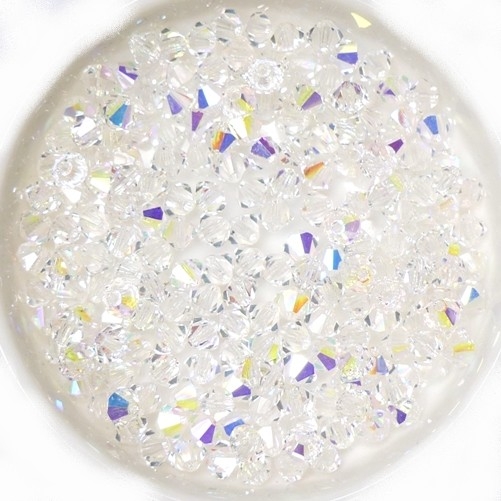 04-MC-00010-28701 Bicone, Crystal AB 4 mm. 50 Pc.-0 04-MC-00010-28701 Bicone, Crystal AB 4 mm. 50 Pc.-0