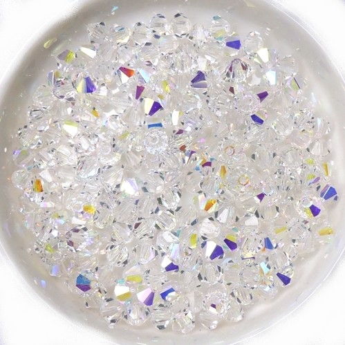 04-MC-00010-28701 Bicone, Crystal AB 4 mm. 50 Pc.-15253