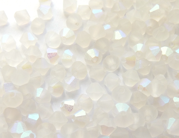 04-MC-00010-28771 Matte Crystal AB Bicone 50 Pc.-0 04-MC-00010-28771 Matte Crystal AB Bicone 50 Pc.-0