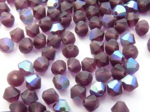 04-MC-20080-28771 Matte Dark Amethyst AB Bicones 50 Pc.-0