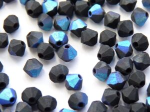 04-MC-23980-28771 Matte Jet AB Bicones 50 Pc.-0