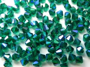 04-MC-50730-28701x2 Bicone Emerald 2X AB 50 Pc.-10049