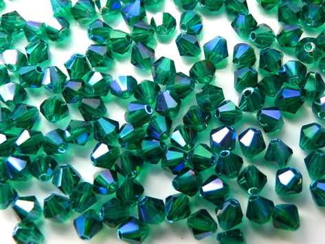 04-MC-50730-28701x2 Bicone Emerald 2X AB 50 Pc.-10049