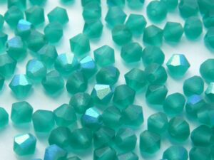 04-MC-60220-28771 Bicone Matte Blue Zircon AB 50 Pc.-0