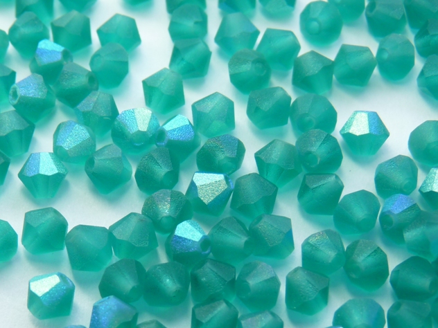 04-MC-60220-28771 Bicone Matte Blue Zircon AB 50 Pc.-0 04-MC-60220-28771 Bicone Matte Blue Zircon AB 50 Pc.-0