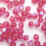 04-MC-70350-28771 Matte Fuchsia AB Bicones 15 Pc.-0
