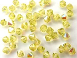 04-MC-80100-28701 Bicones, Jonquil met AB 50 Pc.-7263