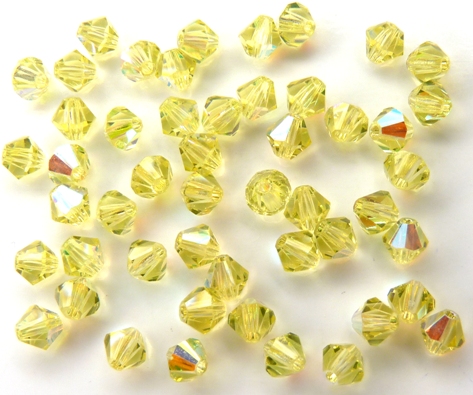 04-MC-80100-28701 Bicones, Jonquil met AB 50 Pc.-7263