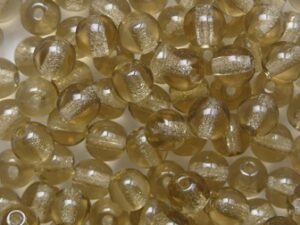 04-r-10220 Smoke Topaz Druk Round Glass beads 4 mm color 10220