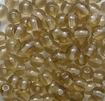 04-r-10220 Smoke Topaz Druk Round Glass beads 4 mm color 10220