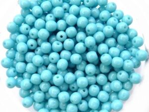 04-R-63030 Opaque Blue Turquoise round 4 mm. 100 pc.-0