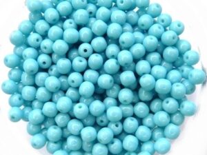 04-R-63030 Opaque Blue Turquoise round 4 mm. 100 pc.-0