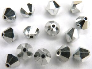 06-MC-00010-27000 Bicones Crystal Full Labrador ( silver) 24 Pc-1540