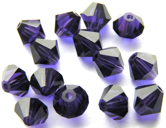 06-MC-20510 Bicones Tanzanite 6 mm. 24 Pc.-0