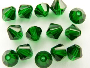 06-MC-50140 Bicones Smaragd ( Medium Emerald) 24 Pc.-0