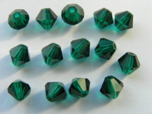 06-MC-50730 Bicones Emerald 6 mm. 24 Pc.-0