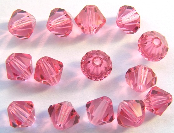 06-MC-70500 French Rose Bicone 6 mm. 24 Pc.-0 06-MC-70500 French Rose Bicone 6 mm. 24 Pc.-0