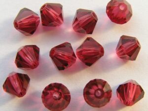06-MC-70600 Bicones Hot Pink 6 mm. 24 Pc.-1162