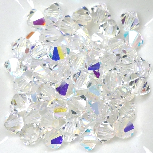06-MC-00010-28701 Bicone Crystal AB 6 mm. 24 Pc.-0 06-MC-00010-28701 Bicone Crystal AB 6 mm. 24 Pc.-0
