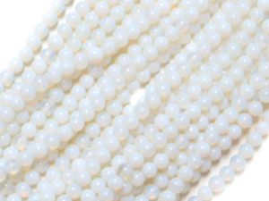 06-R-01000 White Opal round 6 mm. 50 Pc.-11660
