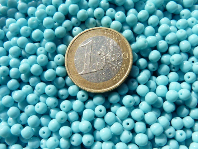 04-R-63030 Opaque Blue Turquoise round 4 mm. 100 pc.-784