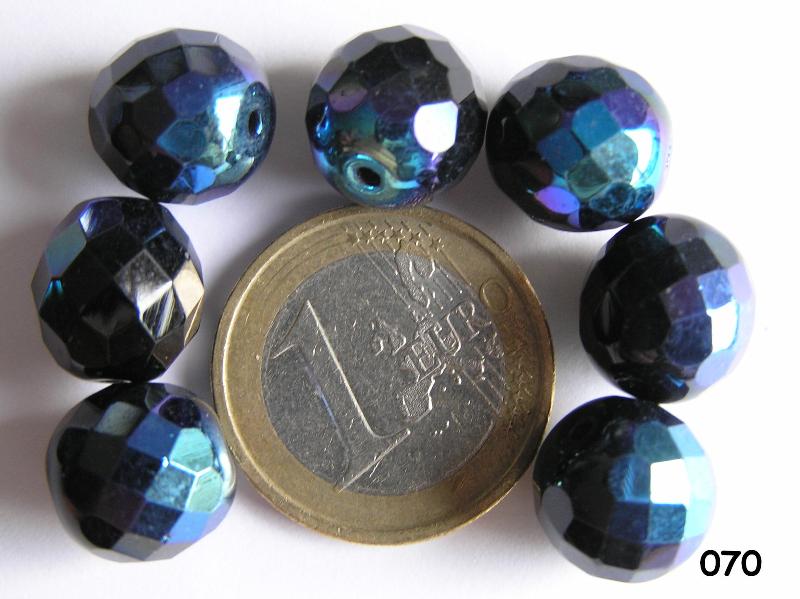 0010418 Zwart facet geslepen met AB 12 mm.-0 0010418 Zwart facet geslepen met AB 12 mm.-0