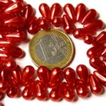 131-59-20733-70495 Red Pearl Drop 6 x 11 mm.-0