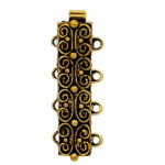 13495-04-26 Slotje met springtong mechanisme, 23 Krt Gold Old Plated-0