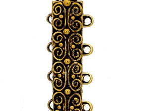 13495-04-26 Slotje met springtong mechanisme, 23 Krt Gold Old Plated-0
