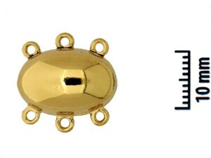 14556-03-01 Magnetic Clasp 23 Krt. Gold Plated 17 x 11.5 mm.-0