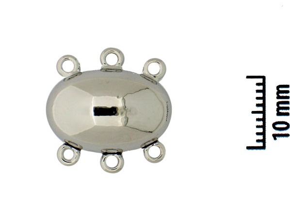 14556-03-06 Magnetic Clasp Real Rhodium Plated 17 x 11.5 mm.-0