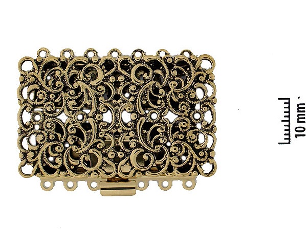 14698-07-26 Slot met Springtong mechanisme 23 Krt old Gold Pl.-0 14698-07-26 Slot met Springtong mechanisme 23 Krt old Gold Pl.-0