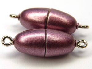 Acryl Magnetic Clasp: Oval Lila Mat 17 x 8 mm.-0