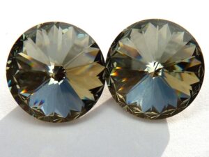 12 mm. 215 Black Diamond 1122 Swarovski Rivoli-0