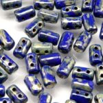 Rul-33050-43400 Opaque Sapphire Silver Travertin Rulla 10 gram-0