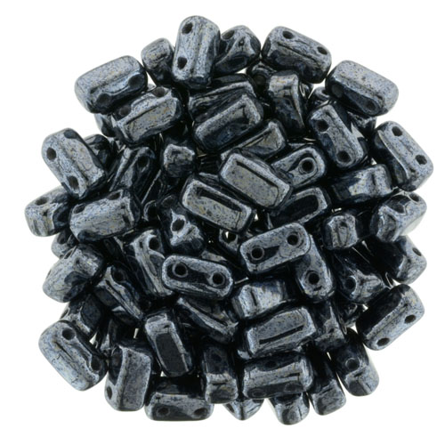 BRI-23980-14400 Hematite Czech Mate Bricks 40 Pc.-0