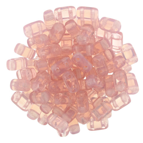 BRI-71010 Milky Pink CzechMate Brick beads 40 Pc.-0