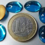 Cab-6003 Capri Blue Oval Goldfoiled 14 x 10 mm. 6 stuks-0