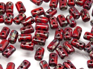 Rul-93200-43400 Opaque Red Silver Travertin Rulla 10 gram-0