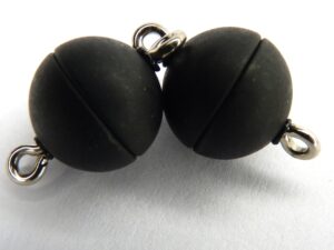 Acryl Magnetic Clasp: Black Mat 10 mm.-0