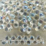 CD 00010-28701 Crystal met AB Czech Drops 6 x 4 mm. 75 pc.-0