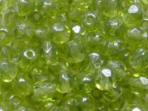 FP1-04-50230-14400 Light Olivine Luster Czech Glass Facet Firepolish 4mm 50 stuks - Afbeelding 1
