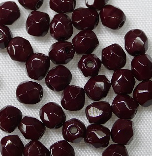 FP1-04-93310 Opaque Chocolate ( oxblood) Czech Glass Facet Firepolish 4mm FP1-04-93310 Opaque Chocolate ( oxblood) Czech Glass Facet Firepolish 4mm